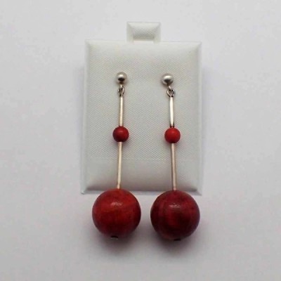 Pendientes de Coral manzana Pendientes de Coral manzana