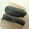 Tourmaline (Elbaite), on Quartz