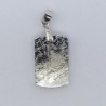 Meteorito en colgante de plata , Meteorito en colgante de plata