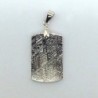 Meteorite in sterling silver pendant