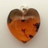 Colgante en ámbar, Corazón, Colgante en ámbar, Corazón