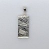 Meteorite in sterling silver pendant