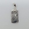 Meteorite in sterling silver pendant