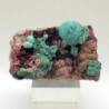 Malaquita sobre calcita (cobaltifera)