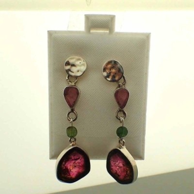 Pendientes de Turmalina Sandia Pendientes de Turmalina Sandia